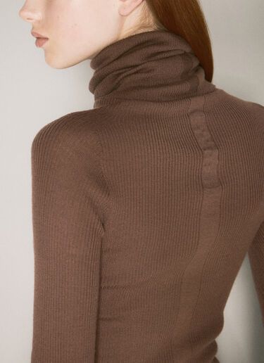 Rick Owens Wool Sweater Brown ric0257013