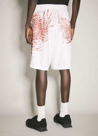 Y-3 JFA Logo Print Shorts White yjf0158007