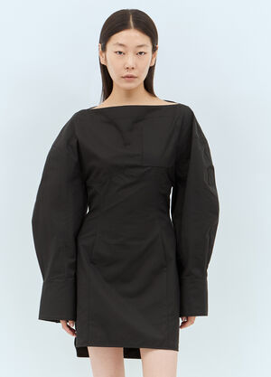Balenciaga La Robe Chemise Casaco Dress Black bal0257026