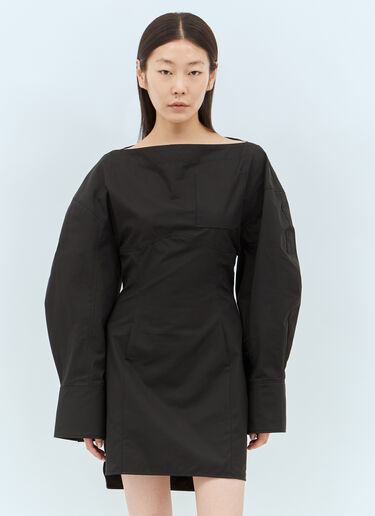 Jacquemus La Robe Chemise Casaco Dress Black jac0258013