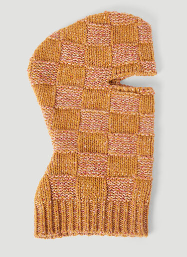 Marni Chequerboard Balaclava Orange mni0153018