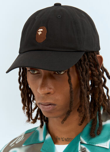 A BATHING APE® Ape Head Panel Baseball Cap Black aba0156013