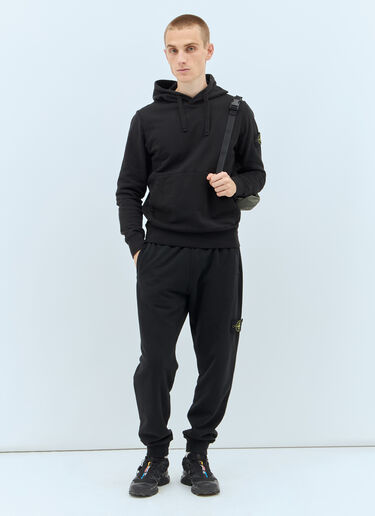 Stone Island Logo Patch Track Pants Black sto0158051