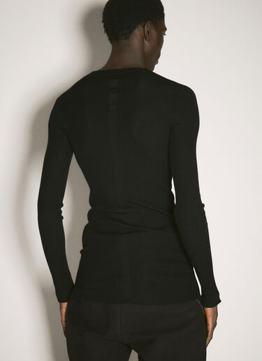 Rick Owens Wool Rib Sweater Black ric0157008