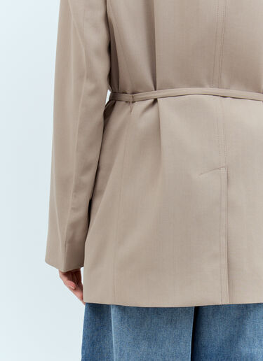 Acne Studios Peak Lapels Belted Blazer Beige acn0257017