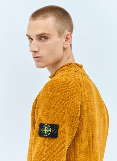 Stone Island Logo Patch Sweater Yellow sto0158035