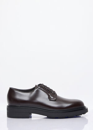 Prada Leather Lace-Up Shoes Black pra0154010