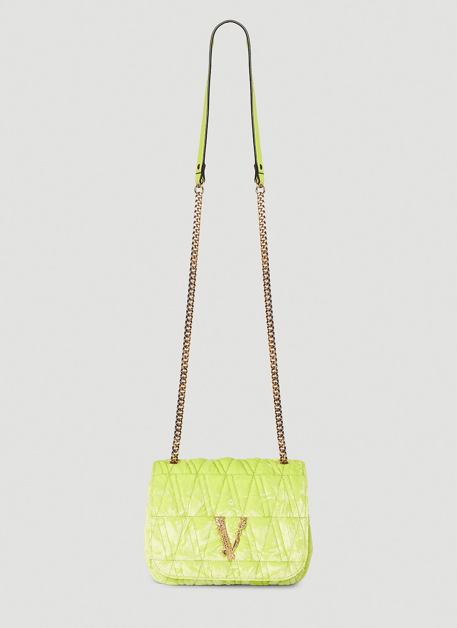 Versace Virtus Velvet Shoulder Bag