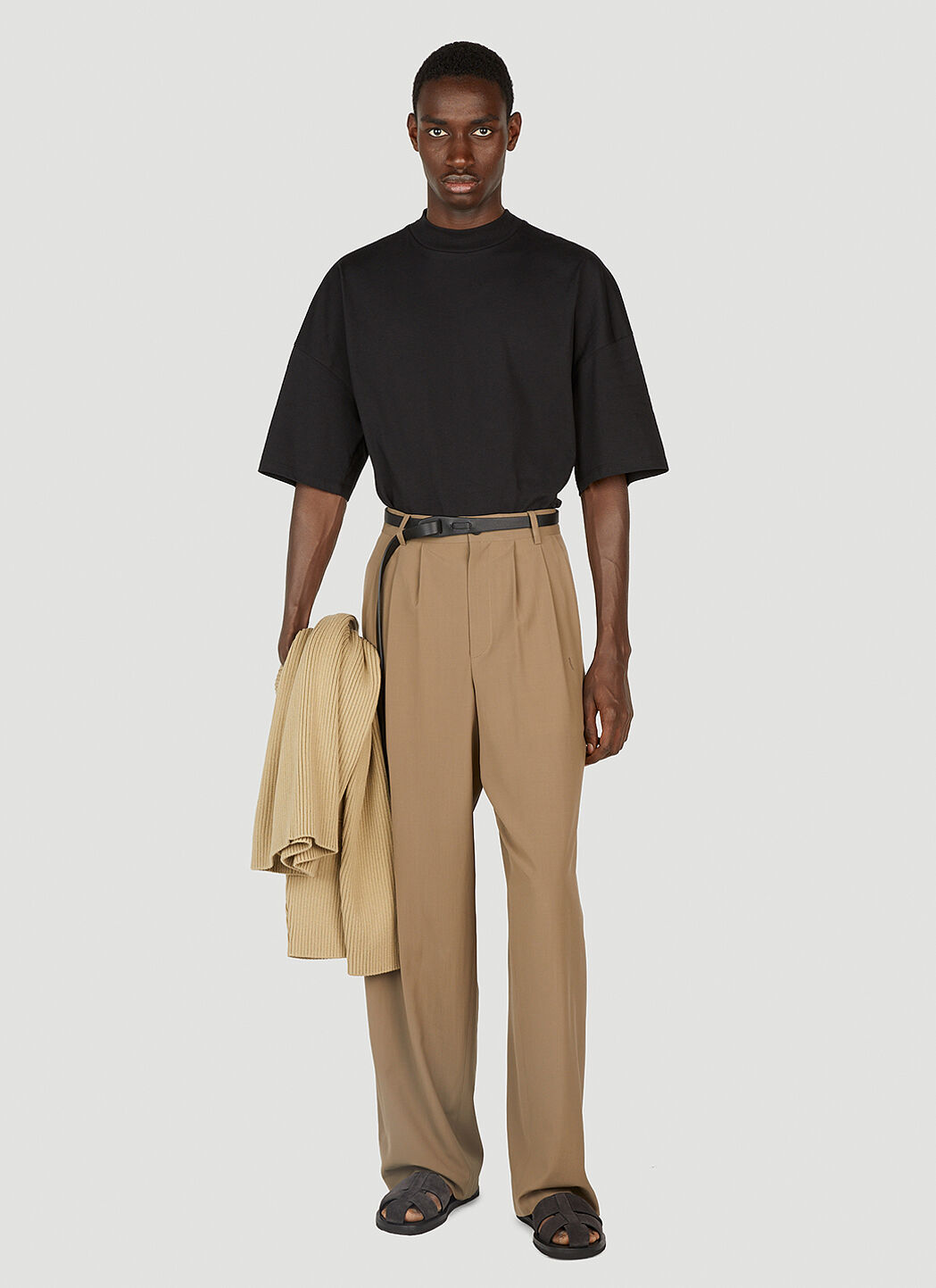 Future Present - YOKE | Belted 2 Tuck Wide Trousers