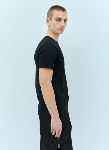 Comme Des Garçons PLAY 로고 패치 티셔츠  블랙 cpl0355011