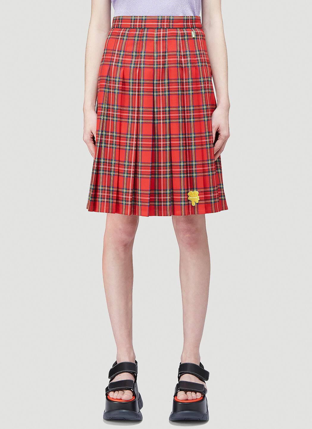 Heaven by Marc Jacobs Tartan Pleated Skirt in Red | LN-CC®