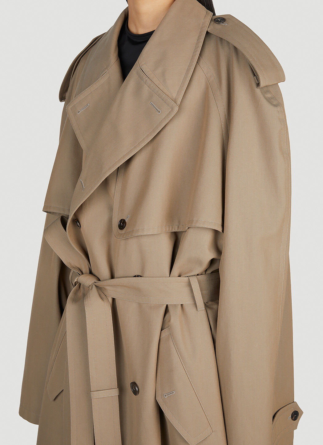 Balenciaga Oversized Trench Coat in Beige | LN-CC®