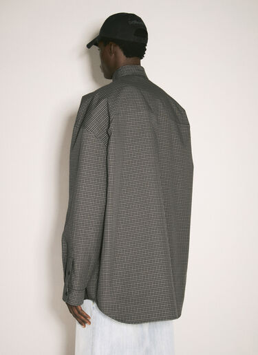 Balenciaga Checked Outerwear Shirt Grey bal0157024