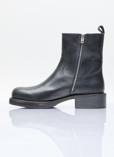 Acne Studios Leather Waxed Boots Black acn0156038