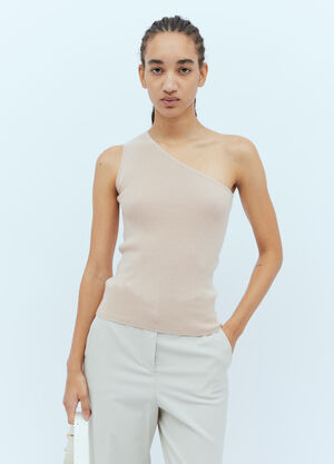 Max Mara One-Shoulder Knit Top Pink max0254069