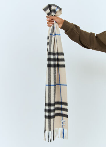 Burberry Giant Check Cashmere Scarf Beige bur0157032