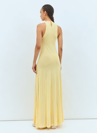 Jacquemus La Robe Maille Sculta Dress Yellow jac0258003