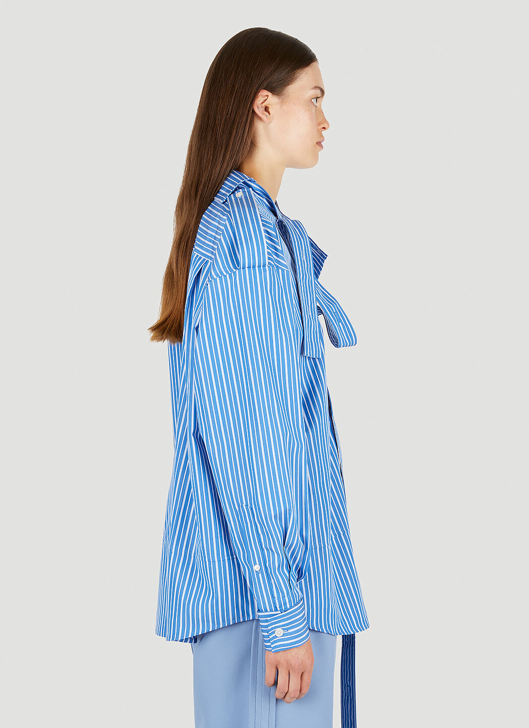 Meryll Rogge Deconstructed Mens Shirt in Blue | LN-CC®