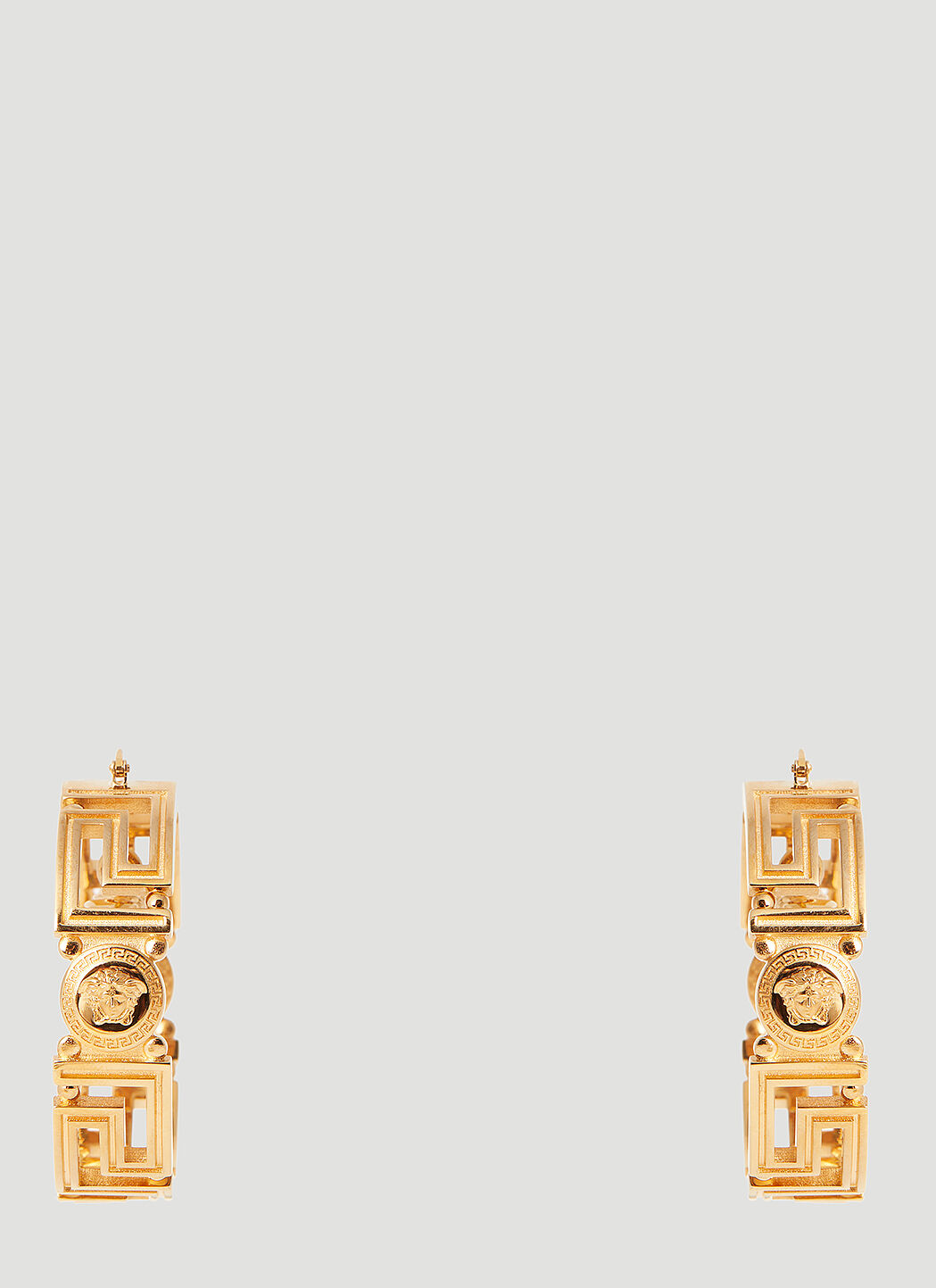 Versace Greca Loop Earrings White ver0258021