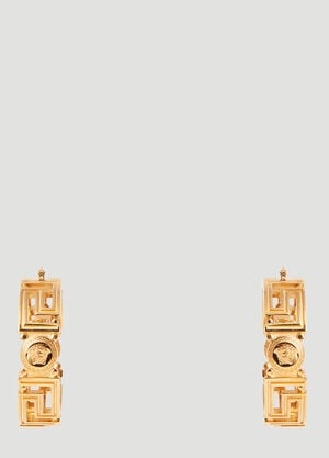Versace Greca Loop Earrings White ver0258021