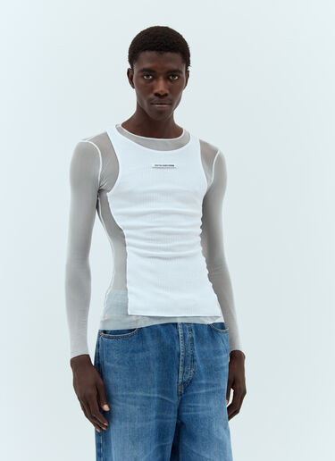 Jean Paul Gaultier Petit Grand Mesh Top White jpg0357003