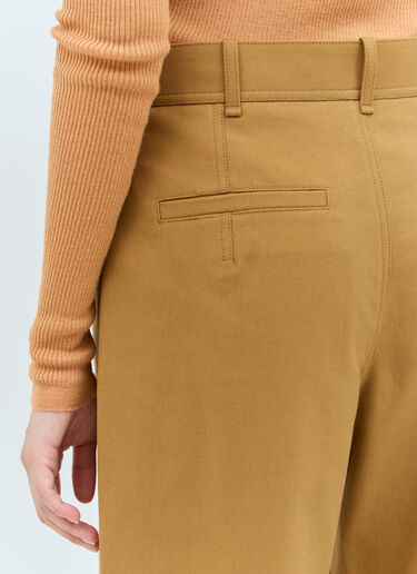 Chloé Cropped Flared Pants Mustard chl0257009