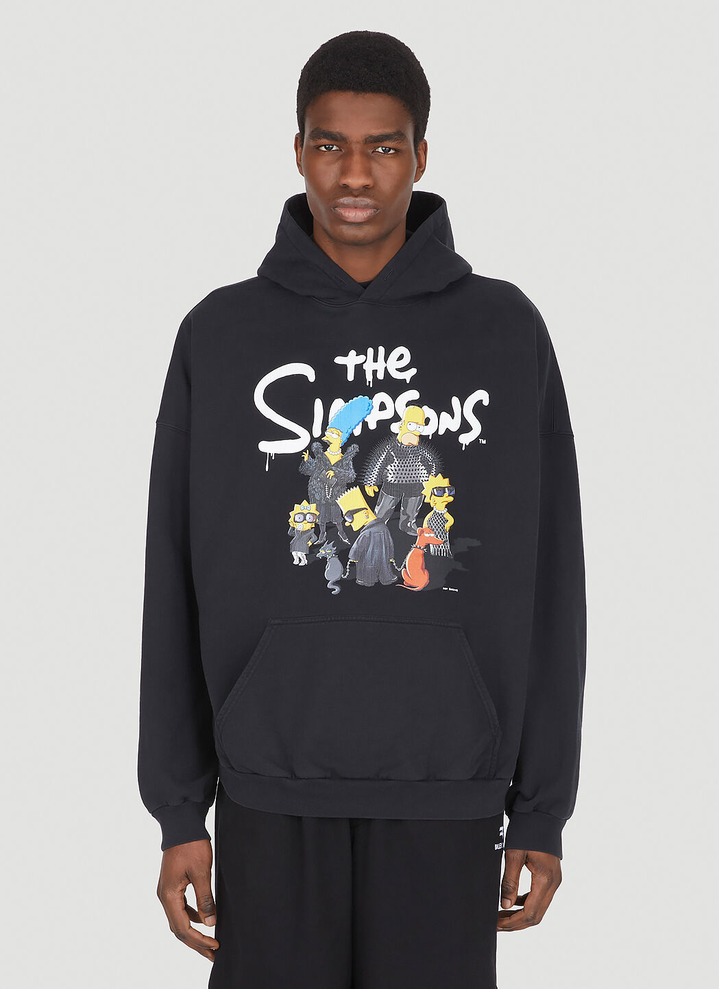 Balenciaga x The Simpsons Artwork Hooded Sweatshirt in Black | LN-CC®