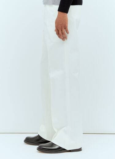 Thom Browne Low-Rise Twill Pants White thb0155009