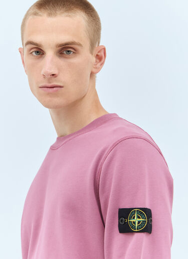 Stone Island 徽标贴饰运动衫 粉色 sto0158044