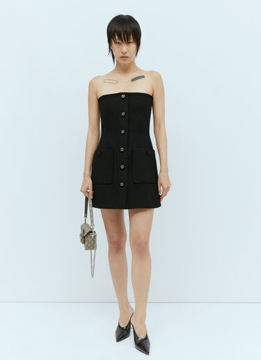 Gucci Tweed Mini Dress Black guc0255005