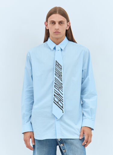 Jean Paul Gaultier Logo-Print Tie Shirt Blue jpg0157005