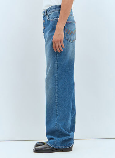 Jean Paul Gaultier Buttoned Leg Jeans Blue jpg0357002