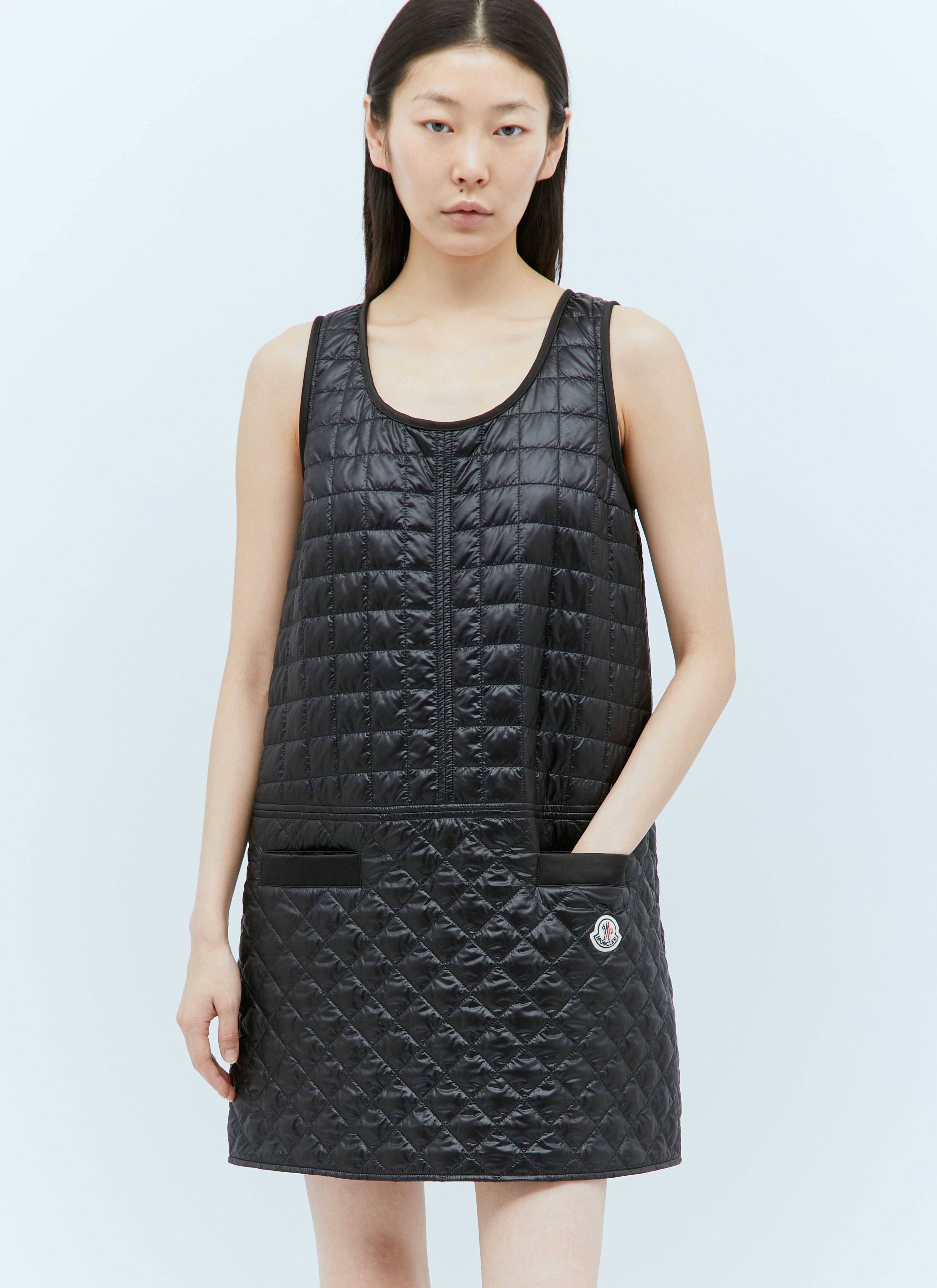 Saint Laurent Quilted Mini Dress Black sla0253020