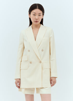 Jacquemus Wool Double-Breasted Blazer Beige jac0258001