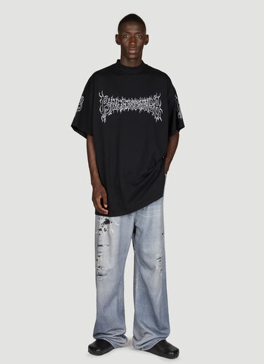 Balenciaga Men's Darkwave Large Fit T-Shirt in Black | LN-CC®
