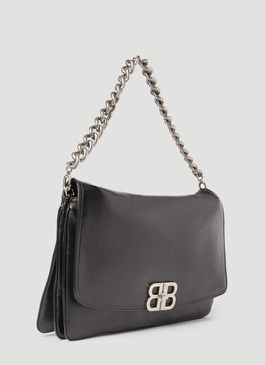 Balenciaga BB ソフトラージ フラップショルダーバッグ ブラック bal0253033