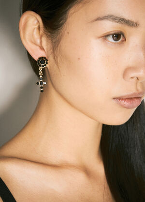 Dolce & Gabbana Drop Earrings with Cross White dol0257004
