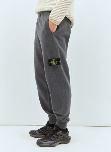 Stone Island Logo Patch Track Pants Grey sto0158052