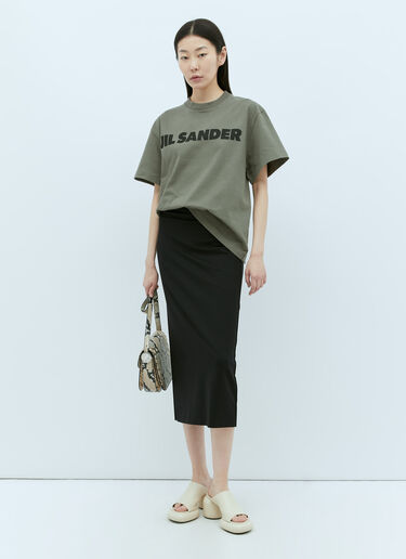 Jil Sander 徽标印花T恤 绿 jil0256002