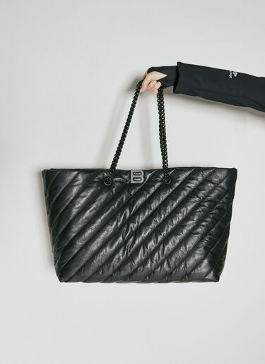 Balenciaga Crush Large Carry All Tote Bag Black bal0255069