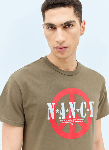 Nancy No Gods, No Masters Tシャツ  カーキ ncy0155004