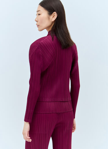 Pleats Please Issey Miyake May Cardigan Burgundy plp0257011