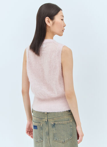 GANNI Mohair Tie String Vest Pink gan0257019