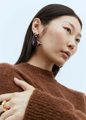 Dries Van Noten ツイストエンベリッシュド ドロップピアス ブルー dvn0256032