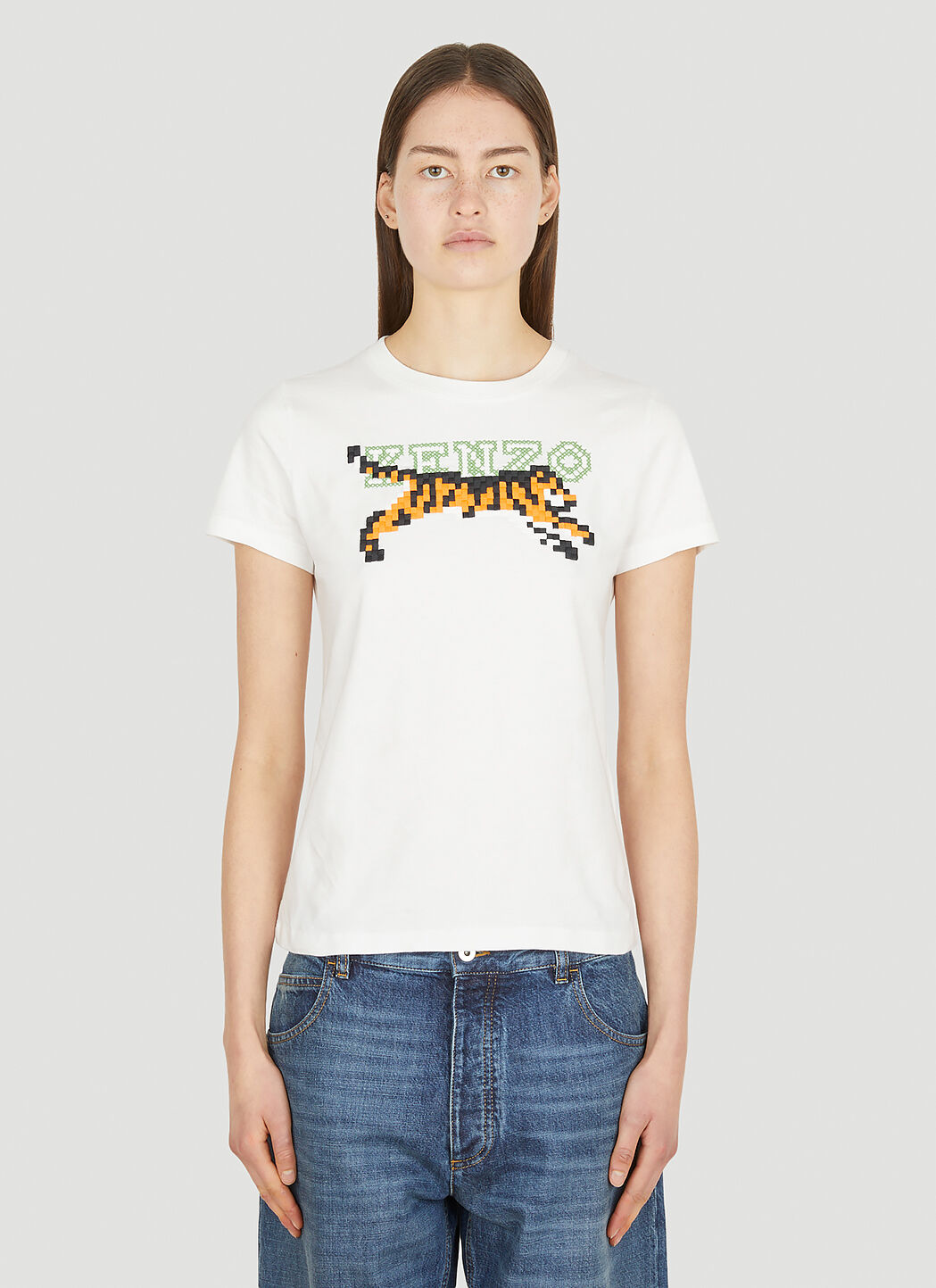 Gucci Tiger Pixel T-Shirt White guc0257008