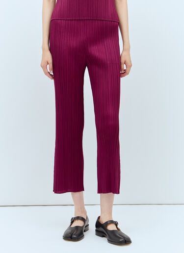 Pleats Please Issey Miyake Pleated Pants Burgundy plp0257010