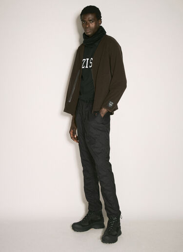 UNDERCOVER x Nonnative 徽标贴饰天鹅绒围巾 黑色 unn0155007