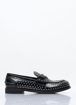 Gucci Studded Leather Loafers Black guc0257053