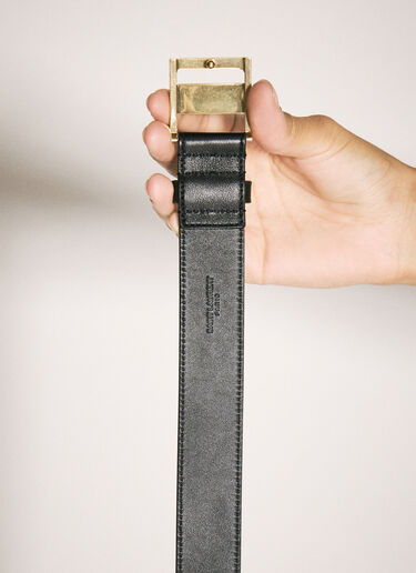 Saint Laurent Gio Leather Belt Black sla0257069