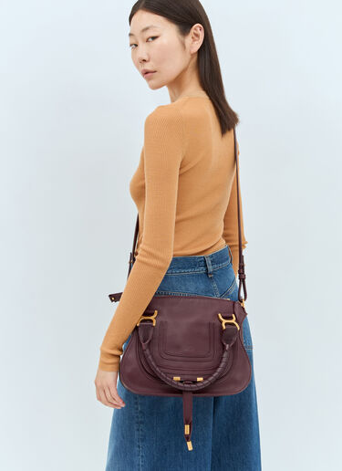 Chloé Marcie Small Double Carry Shoulder Bag Purple chl0257020